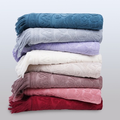 Полотенце махровое "Узелочки" (Темно-зеленый)