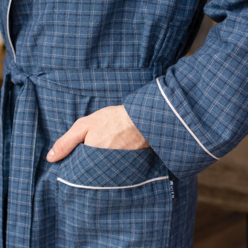 Мужской облегченный халат Arman (Синий)